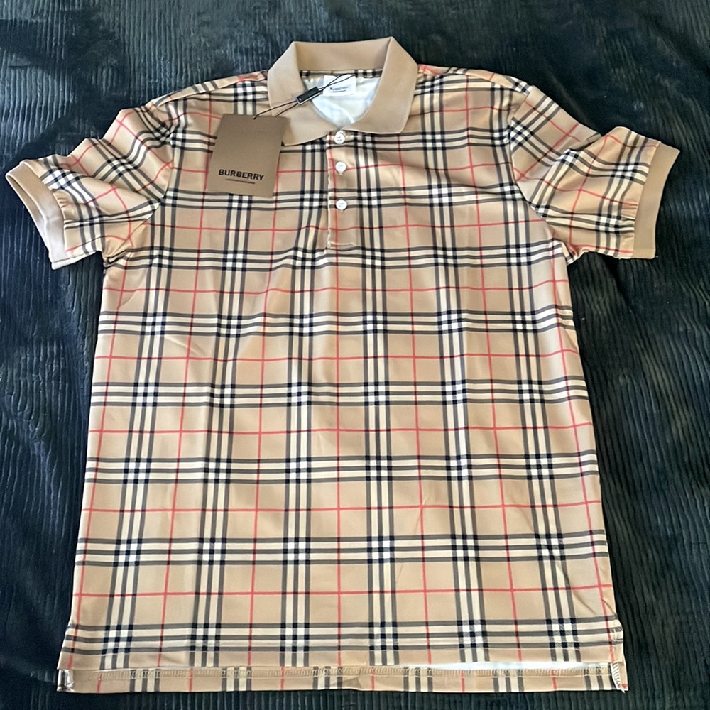 Burberry pattern polo shirt